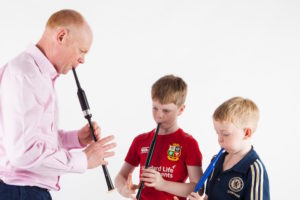 James with the practice chanter