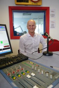 Chris Whitehead in the radio studio
